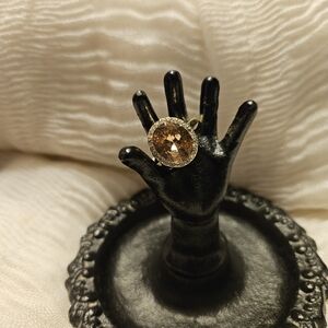 Gold Gemstone Ring with Elegant Design